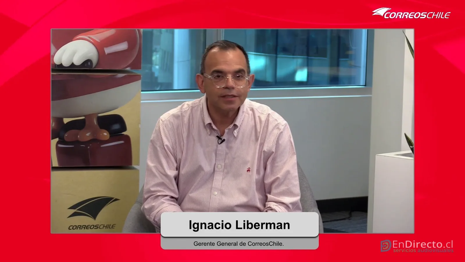Ignacio Liberman, Gerente General, con rótulo de nombre y cargo