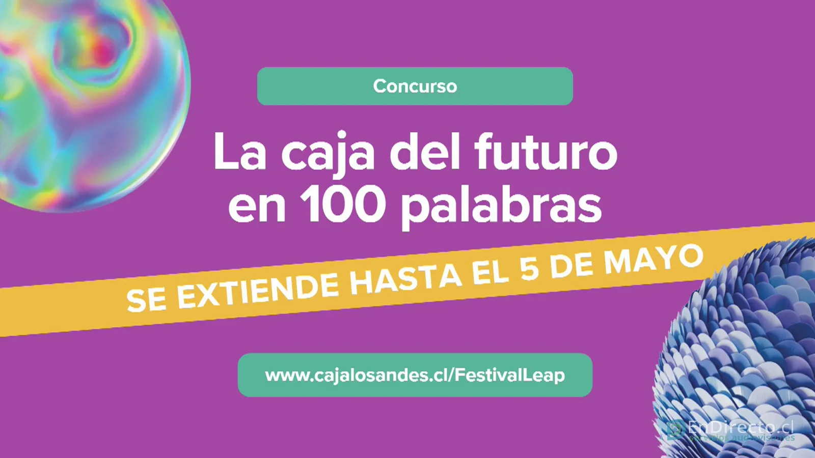 Gráfica del concurso La caja del futuro en 100 palabras